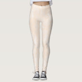 Perzikpasta Floral Delicate Powder Cream Lace Leggings (Voorkant)