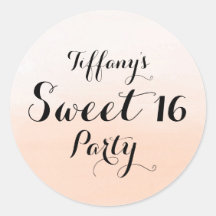 Perzikpasta Ombre Sweet 16 Sticker