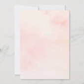 Perzikpasteitje Pastel Pink Floral Wedden Save The Date (Achterkant)