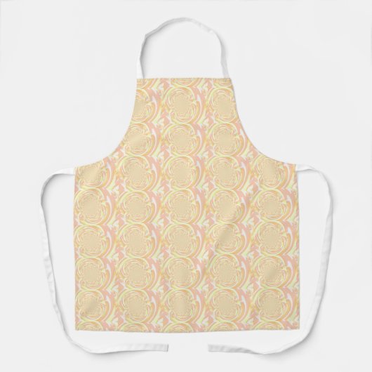 Perzikpatroon en Lemon Fractal Art Pattern Schort (Voorkant)