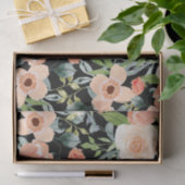 Perzikpatroon en zwart flessenpatroon tissuepapier (Geschenk)