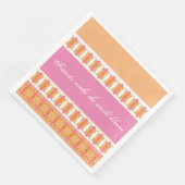 Perzikpatroon met perzikpatroon servet (Hoek)