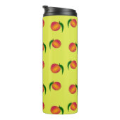 Perzikpatroon op geel thermosbeker (Geroteerd rechts)