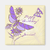 Perzikpauwvlinder Magneet (Voorkant)