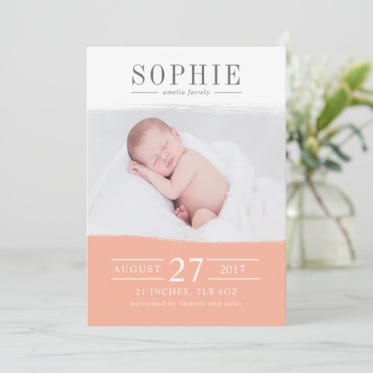 perzikperfectie aankondiging (Staand voorkant)