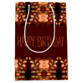 Perzikplaat met Oranje driedaagse papiertas Medium Cadeauzakje (Voorkant)