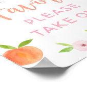 Perzikplein voor bloemen poster (Hoek)