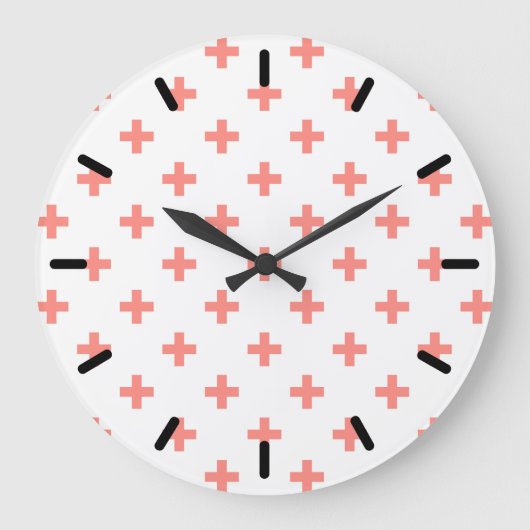 Perzikpolka kruist wit grote klok (Voorkant)