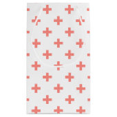 Perzikpolka kruist wit klein cadeauzakje (Achterkant)