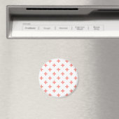 Perzikpolka kruist wit magneet (Insitu (Vaatwasser))