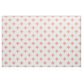 Perzikpolka kruist wit stof (Fat Quarter)
