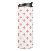 Perzikpolka kruist wit thermosbeker (Gedraaid links)