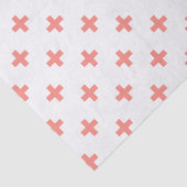 Perzikpolka kruist wit tissuepapier (Detail)