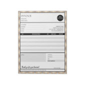 Perzikrand factuursjabloon voor kleine bedrijven notitieblok (Linkerzijde)