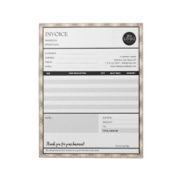 Perzikrand factuursjabloon voor kleine bedrijven notitieblok