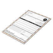 Perzikrand factuursjabloon voor kleine bedrijven notitieblok (Schuin)