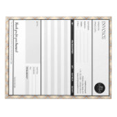 Perzikrand factuursjabloon voor kleine bedrijven notitieblok (Voorkant)