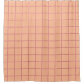 Perzikraster Minimalistisch Geometrisch Patroon Douchegordijn (Voorkant)