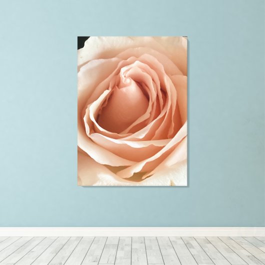 PerzikRoos Canvas Afdruk (Insitu (Houten vloer))