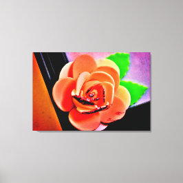 PerzikRoos Canvas Afdruk