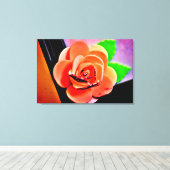 PerzikRoos Canvas Afdruk (Insitu (Houten vloer))