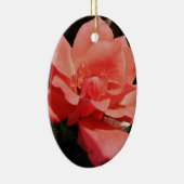 perzikroos en -druppels keramisch ornament (Rechts)