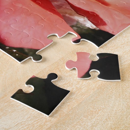 perzikroos en -druppels legpuzzel (Zijkant)