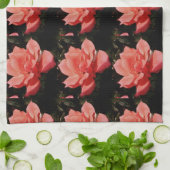perzikroos en -druppels theedoek (Gevouwen)