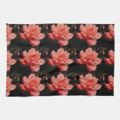 perzikroos en -druppels theedoek (Horizontaal)