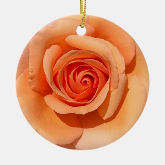 PerzikRoos Keramisch Ornament (Voorkant)