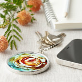 PerzikRoos Sleutelhanger (Zijkant)