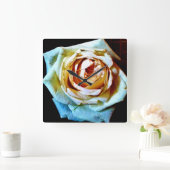 PerzikRoos Vierkante Klok (Huis)