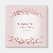 Perzikroze bladeren Modern Magneet (Voorkant)