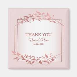 Perzikroze bladeren Modern Magneet