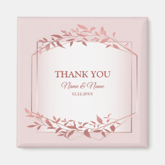 Perzikroze bladeren Modern Magneet