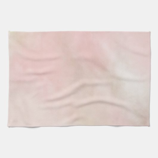 Perzikroze bleekkleurige kleurstof Waterverf Theedoek (Horizontaal)