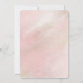 Perzikroze Blush-kleuren Waterverf op maat Kaart (Achterkant)