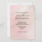 Perzikroze Blush-kleuren Waterverf op maat Kaart (Voorkant)