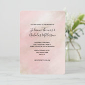 Perzikroze Blush-kleuren Waterverf op maat Kaart (Staand voorkant)