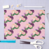 Perzikroze en lavender Paarse Floral Tissuepapier (Craft)