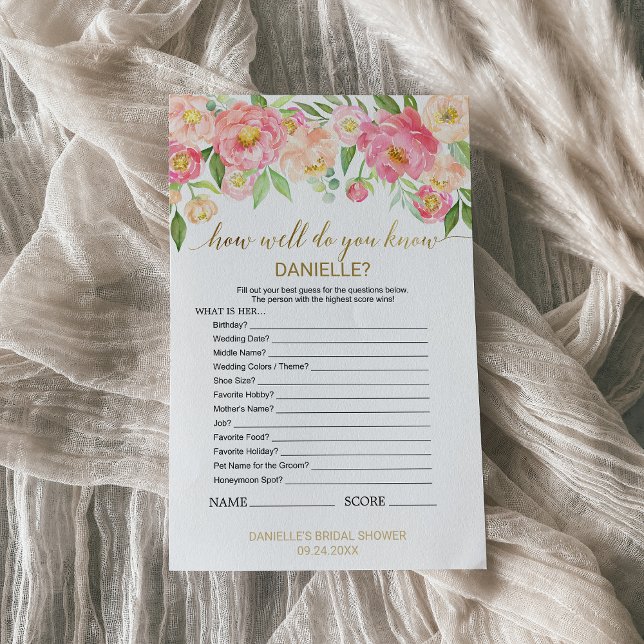 Perzikroze: "Hoe goed ken je het spel?" (Creator heeft geüpload)