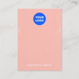 Perzikroze Logo-Ketting-armband-beeldscherm toevoe Visitekaartje