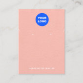 Perzikroze Logo toevoegen waarmee Ketting gecombin Visitekaartje (Voorkant)