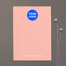 Perzikroze Logo toevoegen waarmee Ketting gecombin Visitekaartje