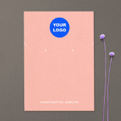 Perzikroze Logo toevoegen waarmee Ketting gecombin Visitekaartje