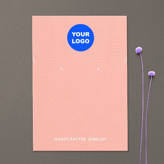 Perzikroze Logo toevoegen waarmee Ketting gecombin Visitekaartje