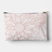 Perzikroze op witte chrysanten met naam etui (Achterkant)