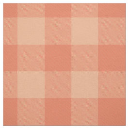 perzikroze oranje buffelplaid stof