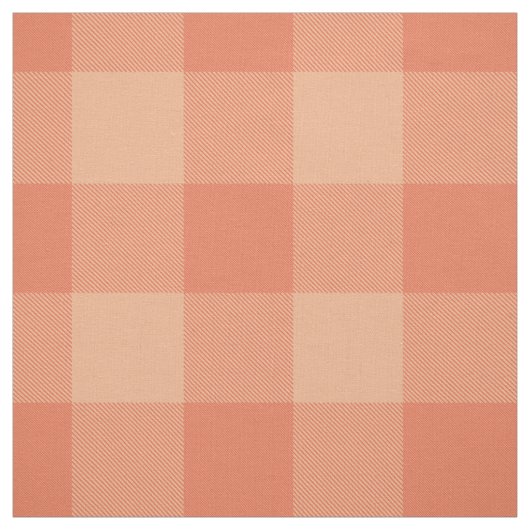 perzikroze oranje buffelplaid stof (Swatch)