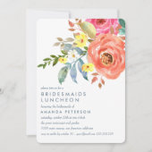 Perzikroze pony's Bridesmaids Luncheon Weddenschap Kaart (Voorkant)